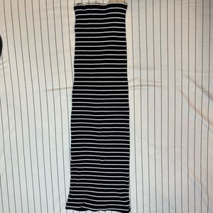 Elodie Navy and White Striped Knit Skirt